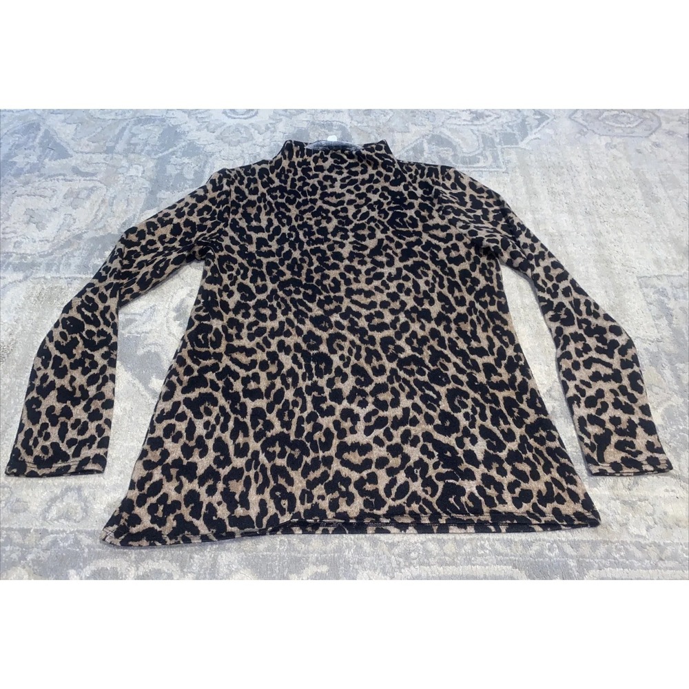 Beach Lunch Lounge Leopard Print Shayna Sweater Size Large